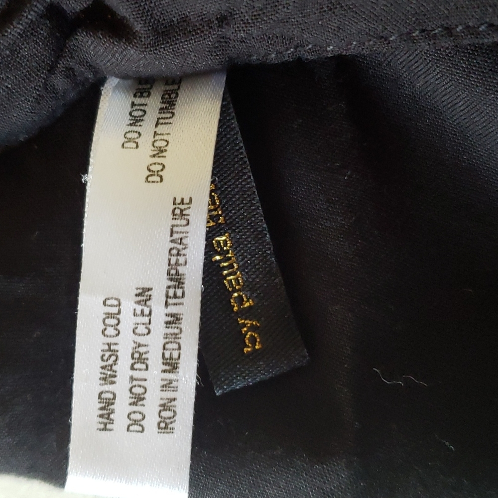 VIX Casual Black Long Maxi Dress Size M Tie Waist Spaghetti Strap V-neck Buttons - Picture 8 of 11